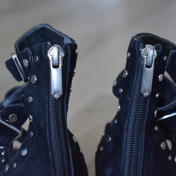 Sam Edelman York Suede Strappy Studded Sandals - Picture 7 of 11